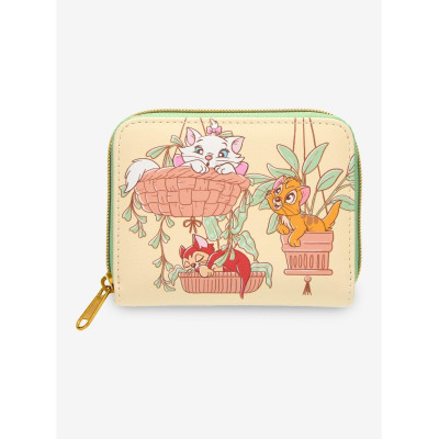 Loungefly Disney Cats & Plants Mini Zipper Wallet - Import Octobre 2025