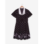 Wednesday Icons Plus Size Collared Robe - Import Septembre 2025