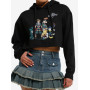 Disney Kingdom Hearts Group Girls Crop Sweatshirt à capuche - Import Septembre 2025