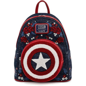 Sac a dos Loungefly marvel captain america 80th anniversary floral sheild - import
