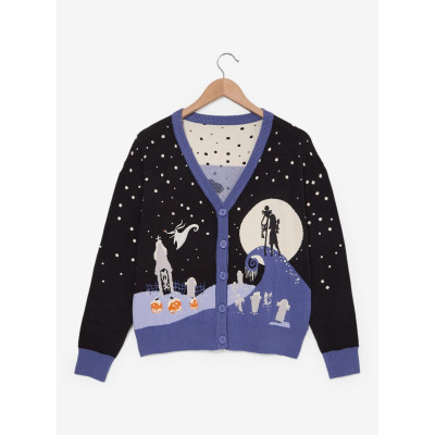 Disney l'étrange noël de Mr Jack Jack & Sally Snowy Night Scene Cardigan - Import Octobre 202534352305_hi?$productMainDesktop$&