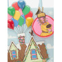 Tote Bag avec porte monnaie Disney Pixar la haut Up Balloon House Holiday - import octobre