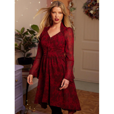 Her Universe Marvel Scarlet Witch Hi-Low Long-manche Top - Import Octobre 202530923969_hi?$productMainDesktop$&fmt=auto12345309