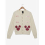 Disney Minnie Mouse Bow Heart Cable tricoté Cardigan - Import Octobre 2025