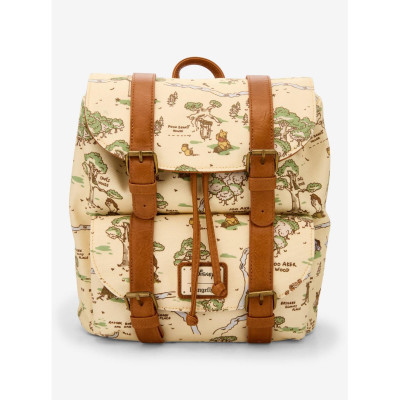 Loungefly Disney Winnie the Pooh Hundred Acre Wood Map Buckle Strap Sac à dos (BoxLunch 10th Anniversary Edition) - Import Octo