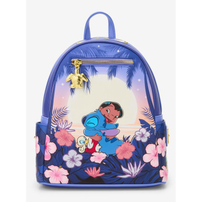 Loungefly Disney Lilo & Stitch Floral Sunset Scene Sac à dos (BoxLunch 10th Anniversary Edition) - Import Octobre 202534367524_