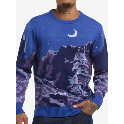 Our Universe Studio Ghibli® Howl's Moving Castle Night Scene Intarsia Pull - Import Octobre 202534362852_hi?$productMainDesktop$