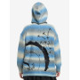 Her Universe Studio Ghibli® Spirited Away Haku Marled Stripe Oversized tricoté Sweatshirt à capuche - Import Octobre 20253436284