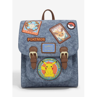 Sac a dos Loungefly Pokémon Patches Denim - import octobre