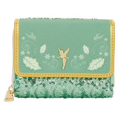 Portefeuille Loungefly Peter Pan Tinker Bell Holiday Sequin - précommande novembre / décembre