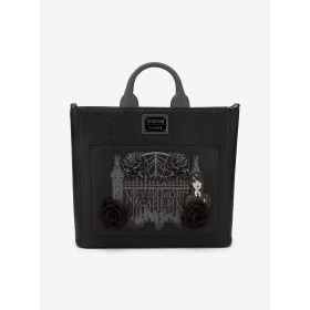 Tote bag convertible Loungefly Wednesday Black Rose - précommande octobre / novembre