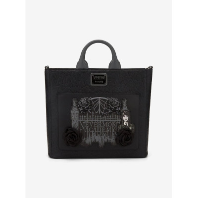 Tote bag convertible Loungefly Wednesday Black Rose - précommande octobre / novembre