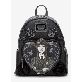 Sac a dos Loungefly Wednesday Black Rose Heart - précommande octobre / novembre