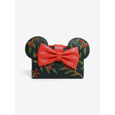 Loungefly Disney Minnie Mouse Holiday Holly portefeuille — BoxLunch Exclusive - Import Novembre 202534497217_hi?$productMainDesk