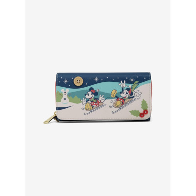 Portefeuille Loungefly Disney Mickey Mouse & Minnie Mouse Holiday - précommande novembre / décembre