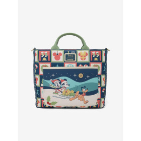 Tote bag convertible Loungefly Disney Mickey Mouse & Friends Checker Holiday - précommande novembre / décembre Tote bag convertible Loungefly Disney Mickey Mouse & Friends Checker Holiday - précommande novembre / décembre