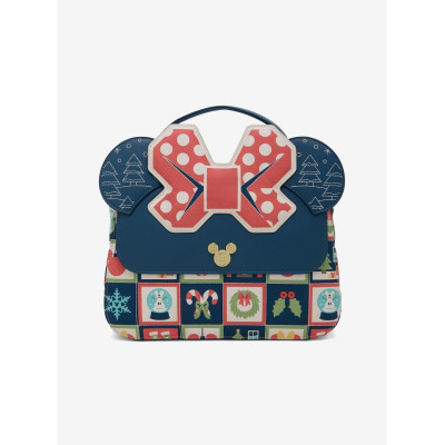 Sac à main Loungefly Disney Minnie Mouse Checker Holiday - précommande novembre / décembre