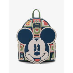 Sac à dos Loungefly Disney Mickey Mouse Checker Holiday - précommande novembre / décembre Sac à dos Loungefly Disney Mickey Mouse Checker Holiday - précommande novembre / décembre