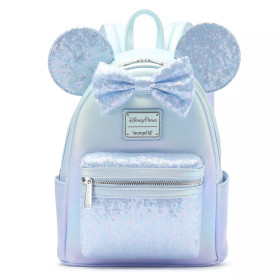Sac à dos Loungefly Minnie Mouse Sequined Winter Blue - import novembre Sac à dos Loungefly Minnie Mouse Sequined Winter Blue - import novembre