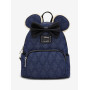 Loungefly Disney Minnie Mouse Denim Quilted Sac à dos - Import Décembre 2025 Loungefly Disney Minnie Mouse Denim Quilted Sac à dos - Import Décembre 2025