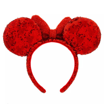 Serre tête à oreilles Ears Minnie Mouse Sequined Red - import novembre