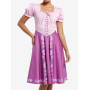 Her Universe Disney Tangled Rapunzel Puff manche Robe - Import Janvier 2026