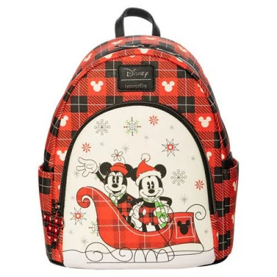 Loungefly Mickey et Minnie Holiday traineau - Mini sac à dos - IMPORT US