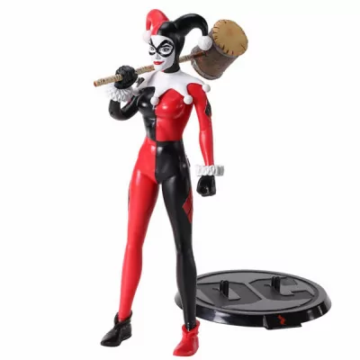 Noble Collection - DC Bendyfig Figure Flexible Harley Quinn Jester Outfit 19cm -www.lsj-collector.fr