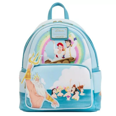 Loungefly - Disney Loungefly Mini Sac A Dos Petite Sirene / Little Mermaid Tritons Gift -www.lsj-collector.fr