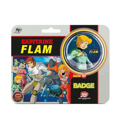 SP Collections - Capitaine Flam Badge Blister Ken 5,6cm -www.lsj-collector.fr