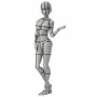 Bandai Tamashii - Figurine SH Figuarts Femme Wireframe Kentari Yabuki Gris Body Chan 14cm -
