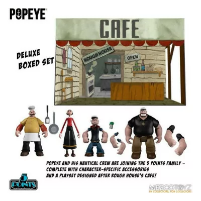 Mezco - Figurine Popeye 5 Points Set 4 Figurines -