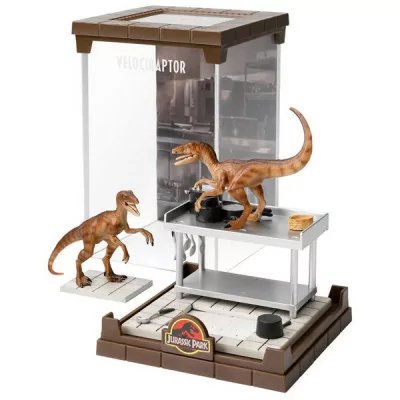 Noble Collection - Jurassic Park Créature Diorama Velociraptors 18cm -www.lsj-collector.fr