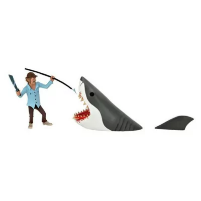 Neca - Figurine Jaws Toony Terrors 2-Pack Quint & Shark 15cm -