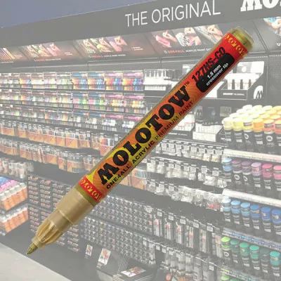 Molotow - Maquette Molotow Acrylic Marker One4All 1,5mm 228 Metallic Gold -