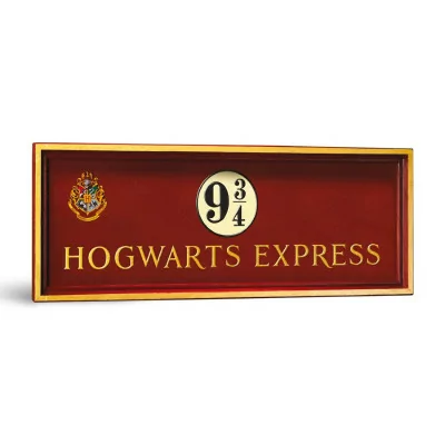 Noble Collection - Harry Potter réplique panneau Voie 9 3/4 Poudlard Express 56x20cm -www.lsj-collector.fr