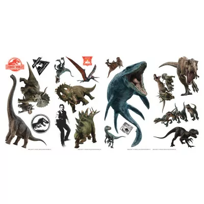 ROOMMATES - Jurassic World Stickers Muraux Moyens Et Grands Fallen Kingdom 2X5cm 15X25cm -