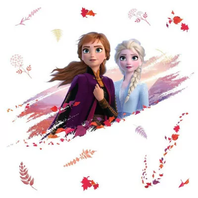 ROOMMATES - Disney Sticker Mural Moyen Frozen II Elsa & Anna 93X44Cm -www.lsj-collector.fr