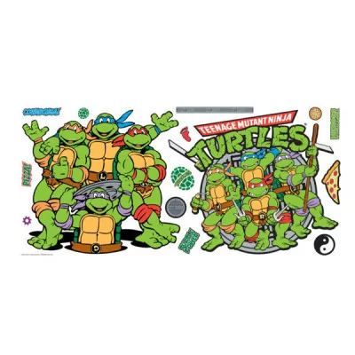 ROOMMATES - Tmnt Tortues Ninja Stickers Muraux Moyens Teenage Mutant Ninja Turtles 18X25Cm -