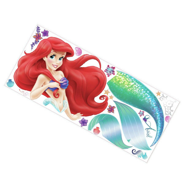 Stickers géant la Petite Sirène et coquillage Disney  Sticker sur  Découvrez les stickers et et décalcos pour enfant sur Déco de Héros