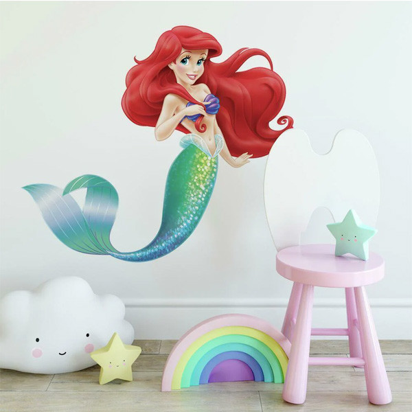 Stickers Géant La Petite Sirène Et Coquillage Disney à Prix Carrefour