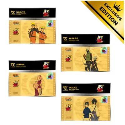 Cartoon Kingdom - Naruto Shippuden Golden Ticket 20th édition limitée set de 4 - 40pcs -