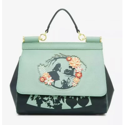 Loungefly sac à main Disney Alice au pays des merveilles Floral Silhouette Portrait Handbag - import