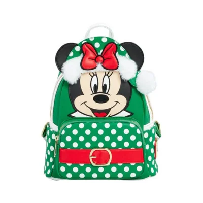 Loungefly Disney sac à dos Mini Minnie Mouse Polka Dot Christmas