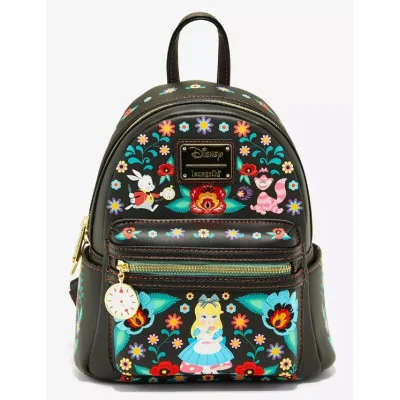 Loungefly Disney Alice au pays des merveilles Characters Floral sac à dos - import mars