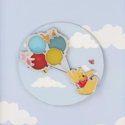 Disney Loungefly Collector Box Pin Pooh And Friends On Balloons 