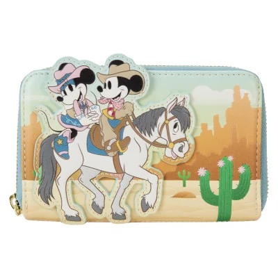 Disney Loungefly Western Mickey et Minnie - Portefeuille