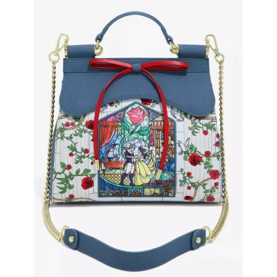 copy of Loungefly Disney Belle et la bête Stained Glass Rose Handbag - import Janvier