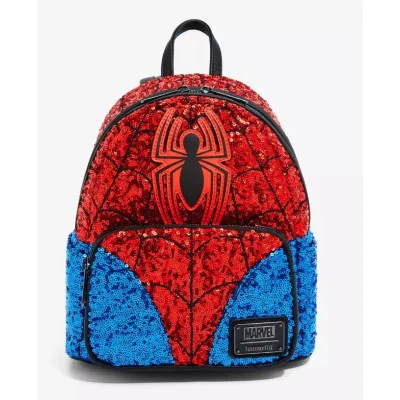 Loungefly Marvel Spider-Man Sequin sac à dos - import Juillet