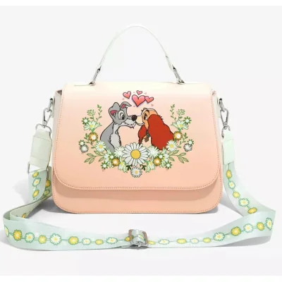 Loungefly Disney Lady and the Tramp Kiss Floral sac bandouliere - Import Mai